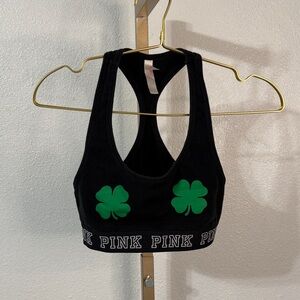 PINK Victoria's Secret Black Sports Bra- medium